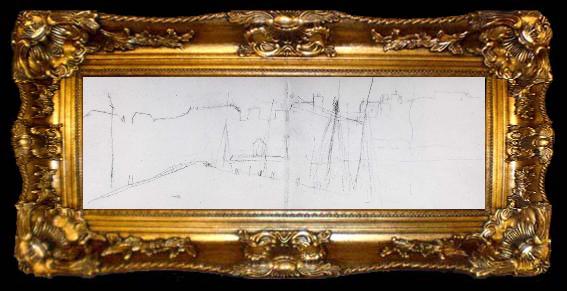 framed  Atkinson Grimshaw Scarborough Skyline, ta009-2